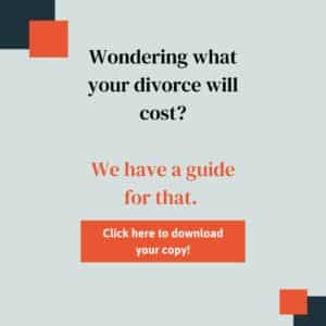 A promotional image offering a free guide to help you understand what your Illinois divorce is likely to cost.